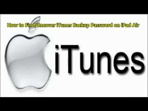 how to recover itunes password