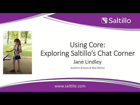 Thumbnail image for video titled 'Using Core: Exploring Saltillo's Chat Corner'