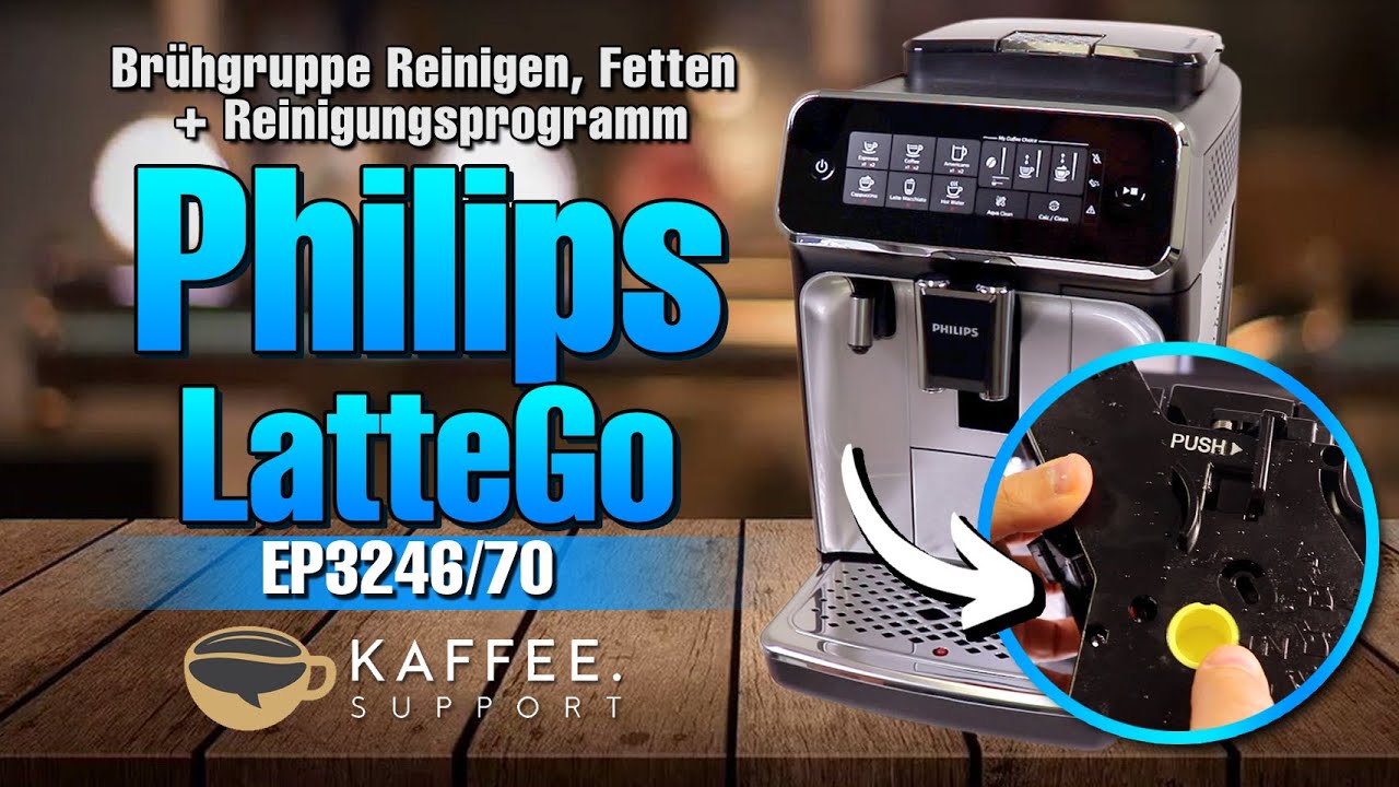 Philips LatteGo Brühgruppe Reinigen, Fetten + Reinigungsprogramm