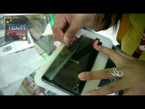 how to remove xperia v screen protector