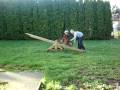 videos de Gavin riding a teeter totter in the backyard.
