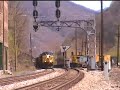 CSX, back to back coal trains at Thurmond WVa