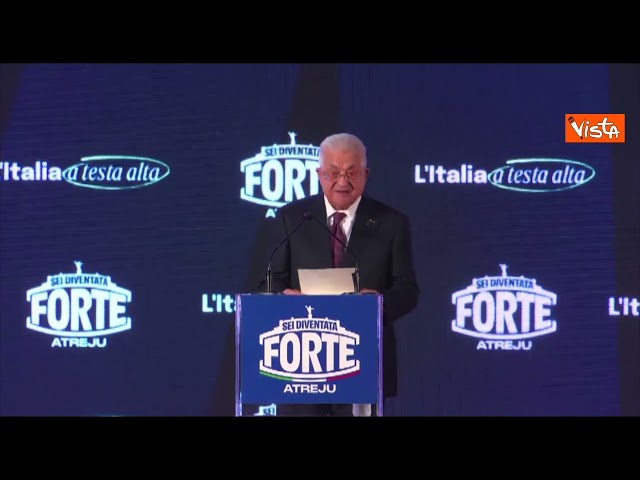 Abu Mazen ad Atreju: Auspico che Italia riconosca lo Stato palestinese