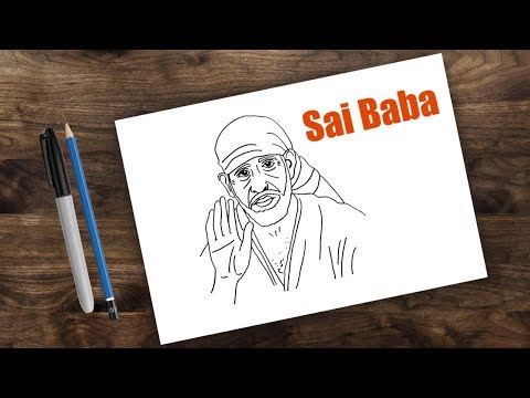 video-linktoworks-Drawing Sai baba step by step | Shirdi Sai baba - YouTube