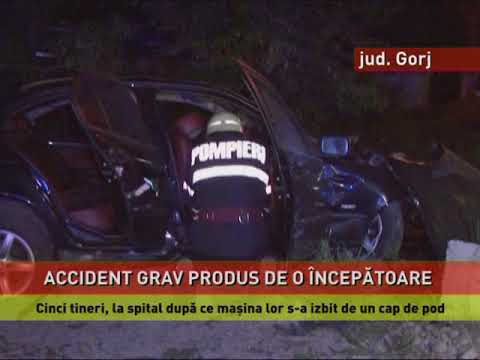 Accident grav, produs de o începătoare