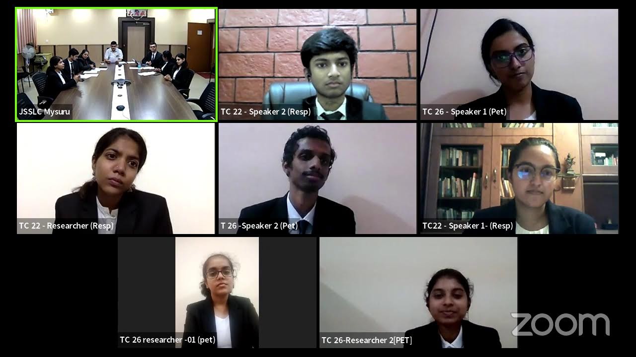 JSSLC - Inter Class Moot Court Competition 2021