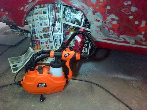 How to Spray paint my car with electric spray gun  Schultz Power tools   Please like and subscribe