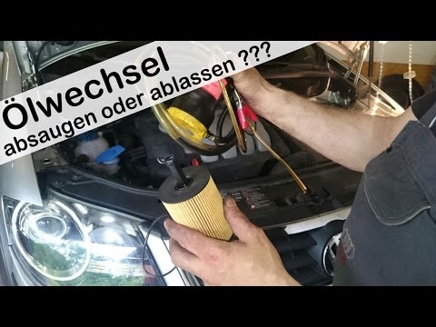 Öl Absaugen oder Öl ablassen Ölwechsel im Vergleich ÖL selber wechseln ohne Kleckern 1.9 TDI