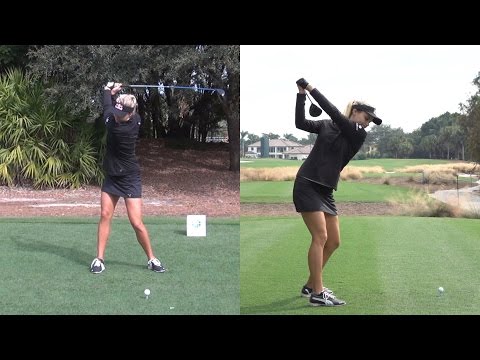 LEXI THOMPSON DUAL ANGLE SLOW MOTION DRIVER GOLF SWING