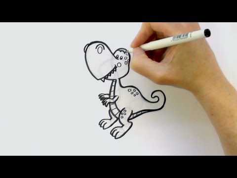 how to draw a dinosaur t-rex