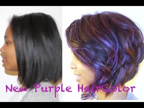 how to colour hair purple