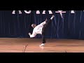 showcase of external and internal martial arts through tae kwon do, qigong, and taijiquan to a medley of soundtracks from 