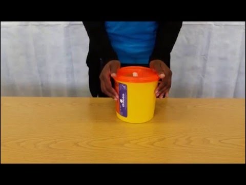 So montieren Sie einen Deckel auf einen Daniels SHARPSGUARD® Behälter