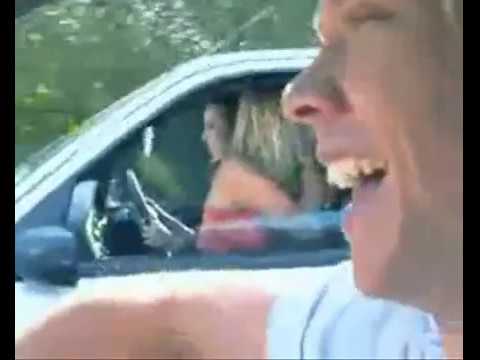 tits - Follow me on twitter: http://www.twitter.com/j0na | Four guys in a car try to persuade four girls in a car to get their tits out! Open the window! Check out ...
