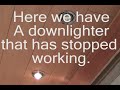 How to replace a lamp in a downlighter
