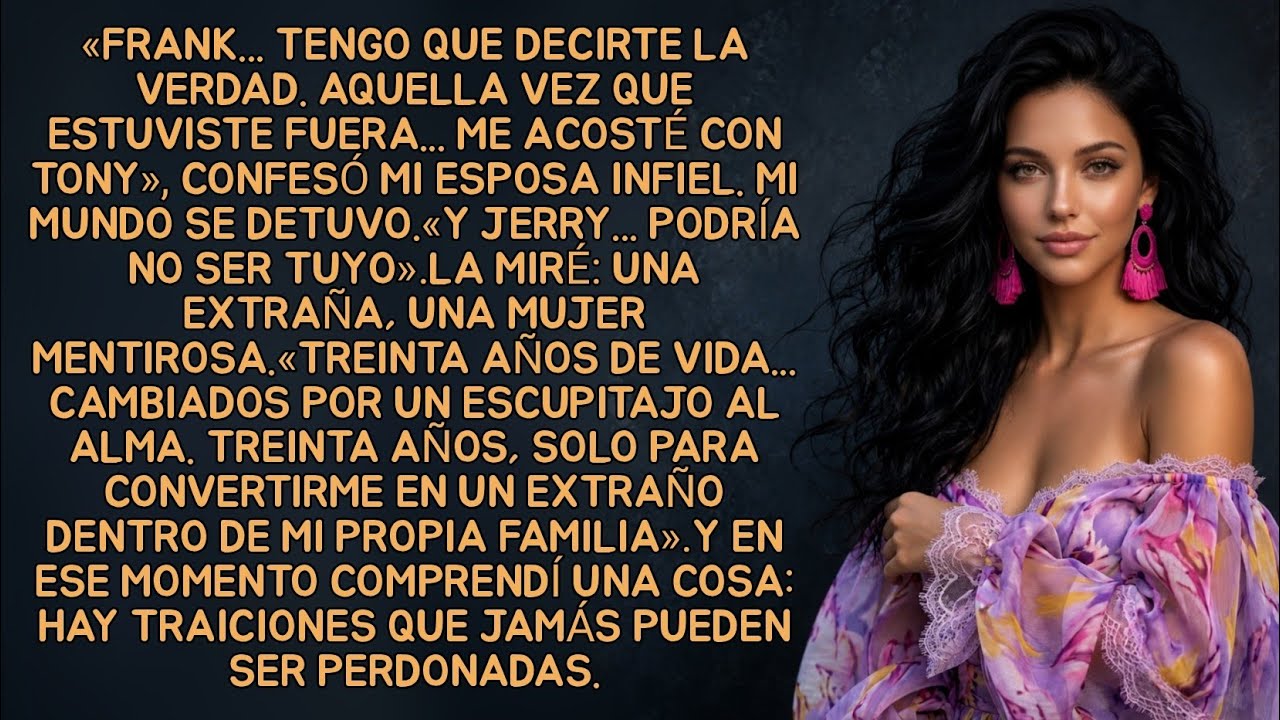 «Frank... tengo que decirte la verdad. Aquella vez que estuviste fuera... me acosté con Tony»...