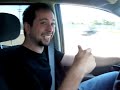 Angry driver smacks his steering wheel Angry driver smacks his steering wheel