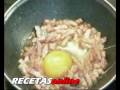 Revuelto de cintas de bacon - Receta de cocina RECETASonline