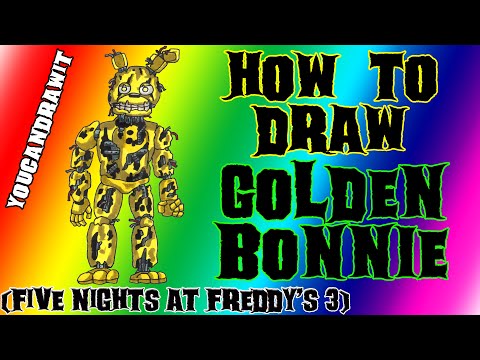 how to draw golden freddy