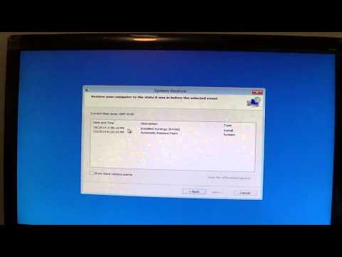 how to a system restore in windows 8