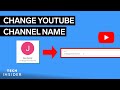 How To Change Your Name Only On Youtube