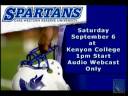 CWRU vs. Kenyon 1st Half (Audio Webcast)