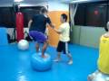 aikido training on the ball!