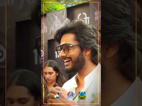 Actor Teja Sajja walks the red carpet for the screening of his film 