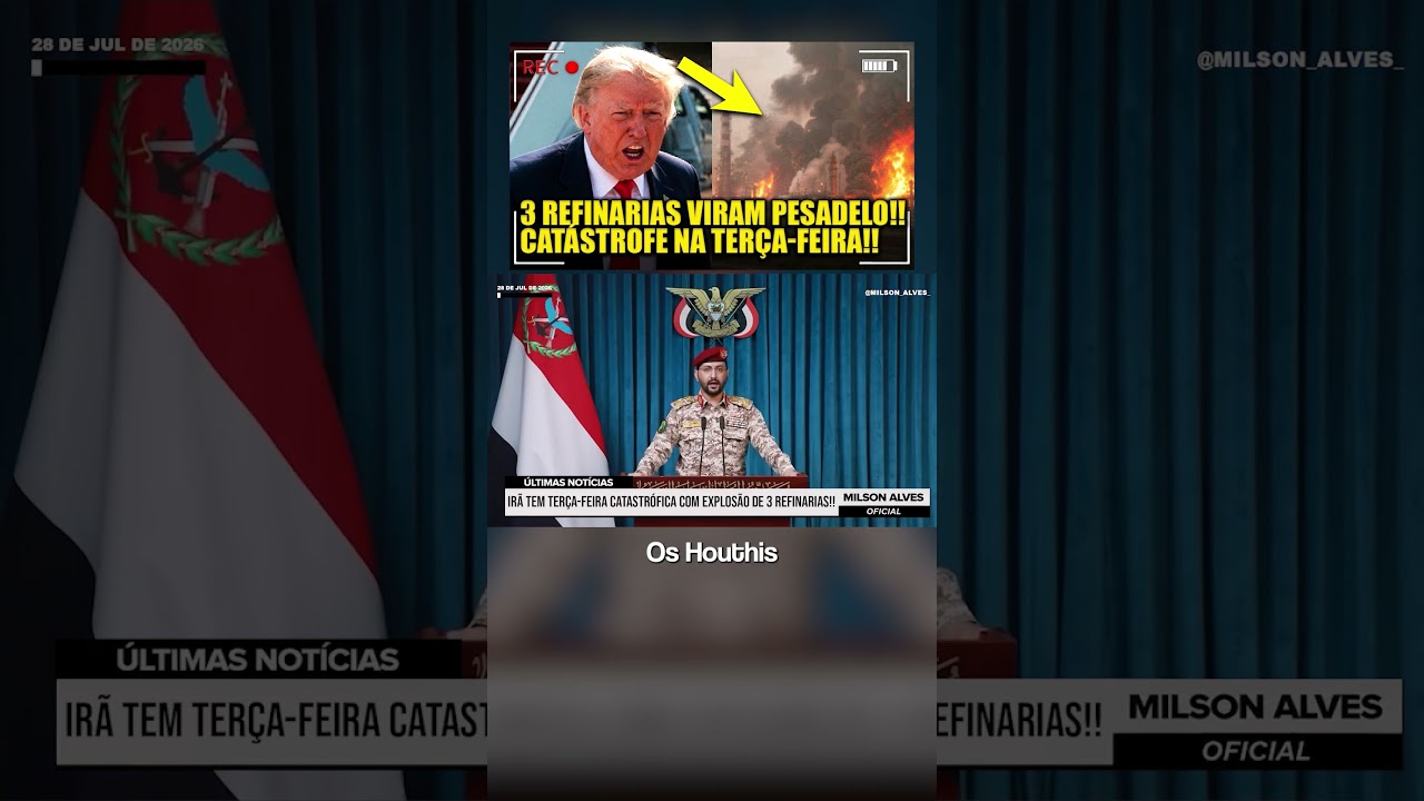 Irã tem TERÇA FEIRA CATASTRÓFICA com EXPLOSÃO DE 3 REFINARIAS!!!
