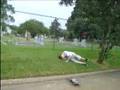 KRASH SKATEING AND DOES A FUCKING FACE PLANT LOLZ