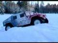 Tamiya hummer in snow