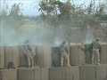 Machine Gun and Rifle Firing From a Combat Outpost
