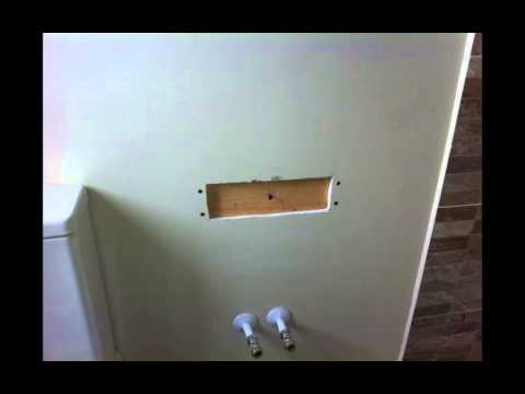 how to mount a wall hung sink
