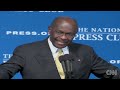 At a National Press Club appearance today, Cain expressed his religious fervor by breaking out in song, CNN reports. Cain is a Baptist minister who sang on a gospel album earlier this year. CNN