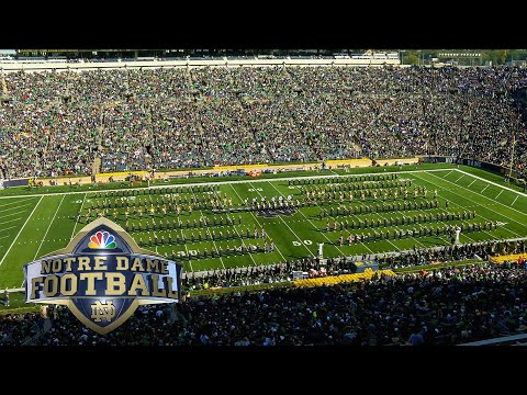 Video: Notre Dame marching band performs at halftime against Pittsburgh I NBC Sports