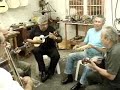 paul�o do cavaco e grupo cinco companheiros de santos (jorge, carlinhos, miltinho, manec�o e jo�ozinho (ausente no dia) em encontro no atelier do grande luthier homero nardy em s�o benardo do campo