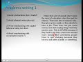 Academic writing skills for the IELTS test
