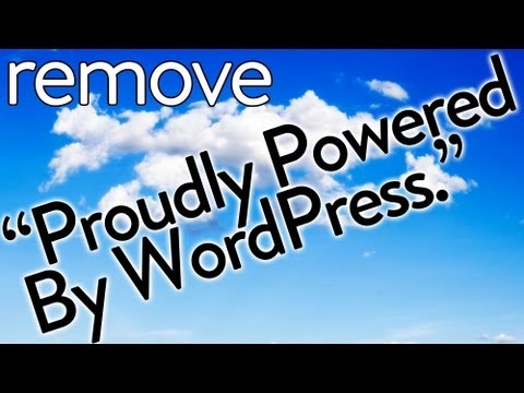 how to remove powered by wordpress