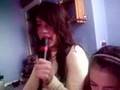 Jess n danni playin singstar lol