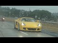 Yellow CGT in the rain.
