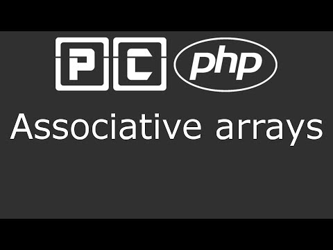 how to define associative array in php