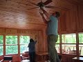 Changing light bulbs at Michigania Changing light bulbs at Michigania