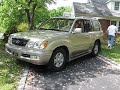Lexus LX470 SUV pulling out shrubs EASY!