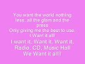 High School Musical 3 - I Want it All with Lyrics