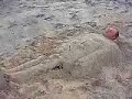 Beaten by sand