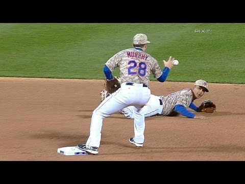 Video: Tejada's diving stop turns great double play