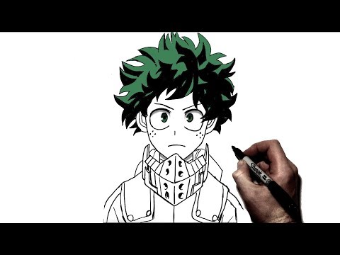 video-linktoworks-How To Draw Deku | Step by Step | My Hero Academia - YouTube