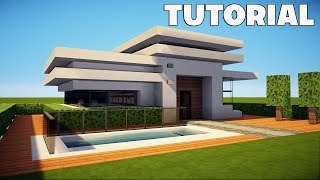 Minecraft Small Easy Modern House Mansion Tutorial