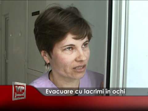 Evacuare cu lacrimi în ochi
