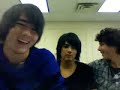 kevins crazzzyy dance,,kevin allergic to fruit. jirrlll please!!  are you a spider?   nick is getting touchy!!
